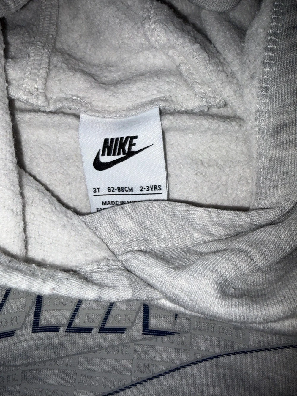 Nike Kids Matching Hoodie & Jogger Set - Light Gray and Dark Green
